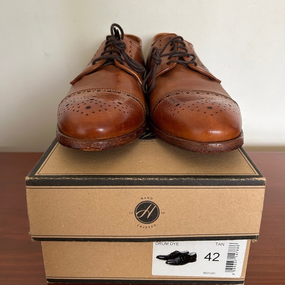 BNWOB Men\'s H by Hudson Brown Davern Drum Dye Brogue Derby Size US 9/UK 8/EU 42 main image 15